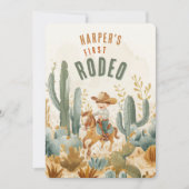 Desert Hoedown - Western Rodeo Geburtstag Thema Einladung (Vorderseite)