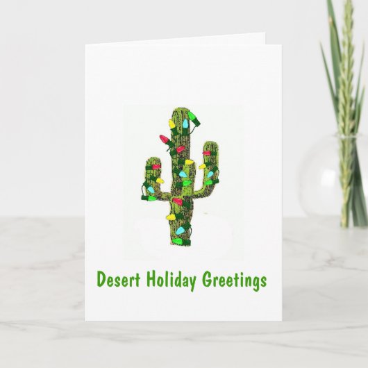 Desert Holiday Greetings Feiertagskarte (Vorderseite)