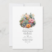 Desert Hues Floral Wedding Einladung (Vorderseite)