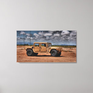 Desert Humvee - Kunstlehre, Leinwand drucksvoll