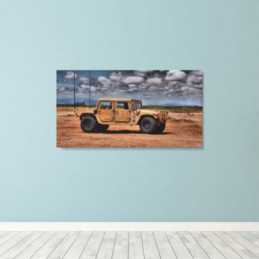 Desert Humvee - Kunstlehre, Leinwand drucksvoll (Insitu (Holzboden))