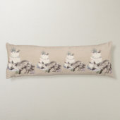 Desert Hyena Birthday – Minimal Botanical Illustra Seitenschläferkissen (Rückseite)