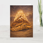 Desert king tortoise birthday cake mountain karte (Vorderseite)