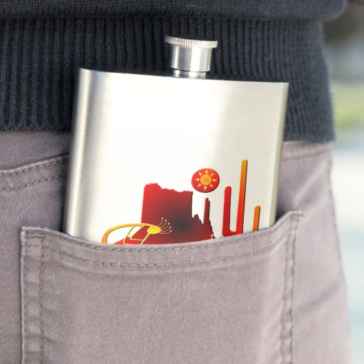 Desert Kokopelli Flachmann (Beispiel)