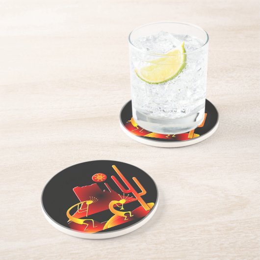 Desert Kokopelli Getränkeuntersetzer (Seite)