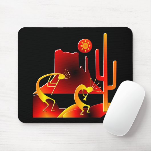 Desert Kokopelli Mousepad (Mit Mouse)