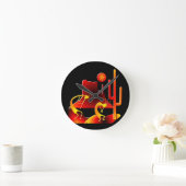 Desert Kokopelli Runde Wanduhr (Zuhause)