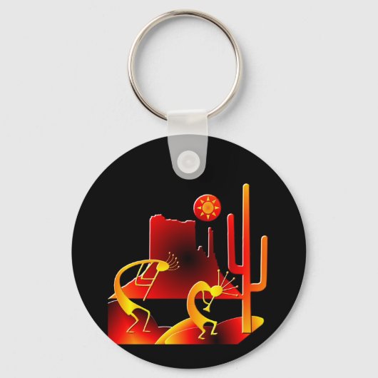 Desert Kokopelli Schlüsselanhänger (Vorderseite)