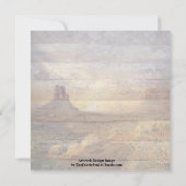 Desert Landscape Monument Valley And Cloudy Sky Karte (Rückseite)