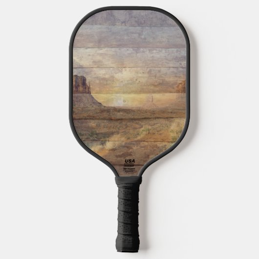 Desert Landscape Monument Valley And Cloudy Sky Pickleball Schläger (Rückseite)