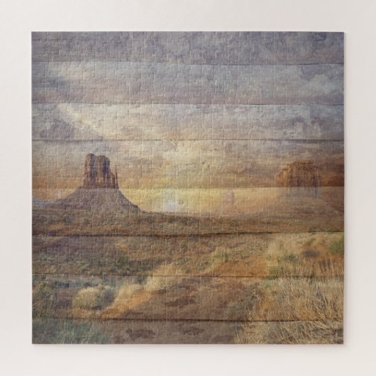 Desert Landscape Monument Valley And Cloudy Sky Puzzle (Vertikal)