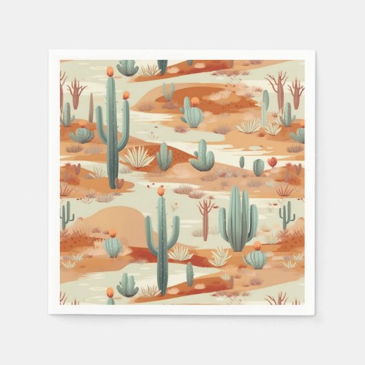 Desert Landscape Paper Serviette (Vorderseite)