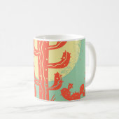 Desert landscape with Cactuses and cow skull. Vint Kaffeetasse (VorderseiteRechts)