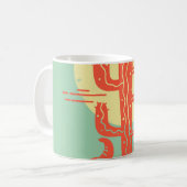 Desert landscape with Cactuses and cow skull. Vint Kaffeetasse (Vorderseite Links)