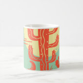 Desert landscape with Cactuses and cow skull. Vint Kaffeetasse (Mittel)