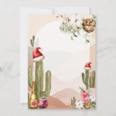 Desert Let's Fiesta Cactus Christmas 50. Geburtsta Einladung (Rückseite)