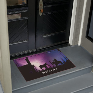 DESERT LIGHTS COWBOY TRAIL DOORMAT FUßMATTE