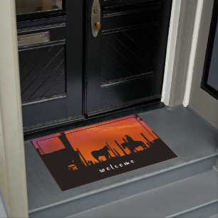 DESERT LIGHTS COWBOY TRAIL DOORMAT FUßMATTE