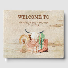Desert Little Cowboy Baby Shower Western Gästebuch