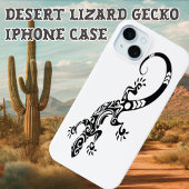 Desert Lizard Gecko Schwarz-weiße Minimalistische  Case-Mate iPhone Hülle