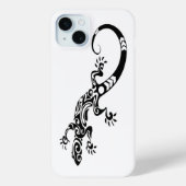 Desert Lizard Gecko Schwarz-weiße Minimalistische  Case-Mate iPhone Hülle (Rückseite)