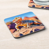 Desert Lizard Nah-up Design Getränkeuntersetzer (Linke Seite)