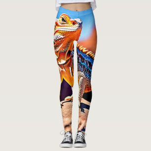 Desert Lizard Nah-up Design Leggings