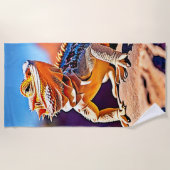 Desert Lizard Nah-up Design Strandtuch (Vorderseite)