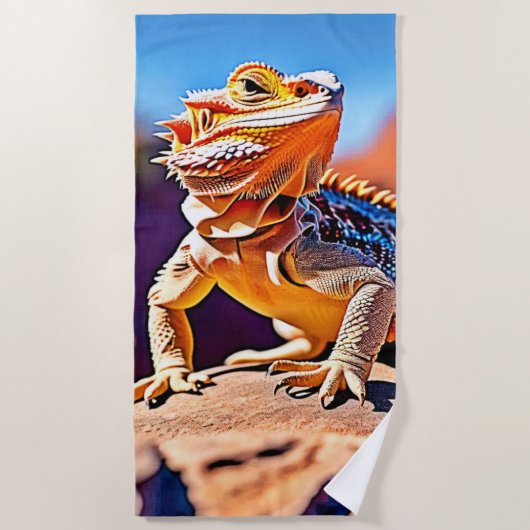 Desert Lizard Nah-up Design Strandtuch (Vorderseite)