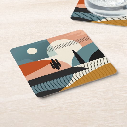 Desert Mirage Rechteckiger Pappuntersetzer (angewinkelt)