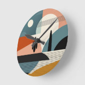 Desert Mirage Runde Wanduhr (Winkel)