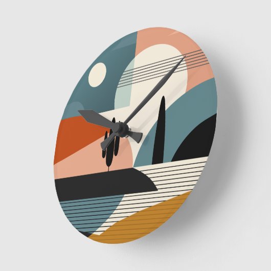 Desert Mirage Runde Wanduhr (Winkel)