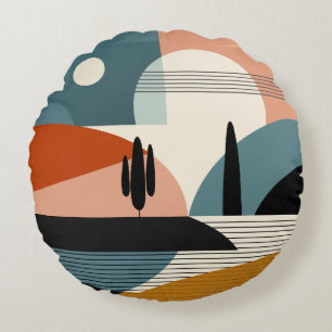 Desert Mirage Rundes Kissen