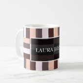 Desert Mocha Geometric Kaffeetasse (Vorderseite Links)