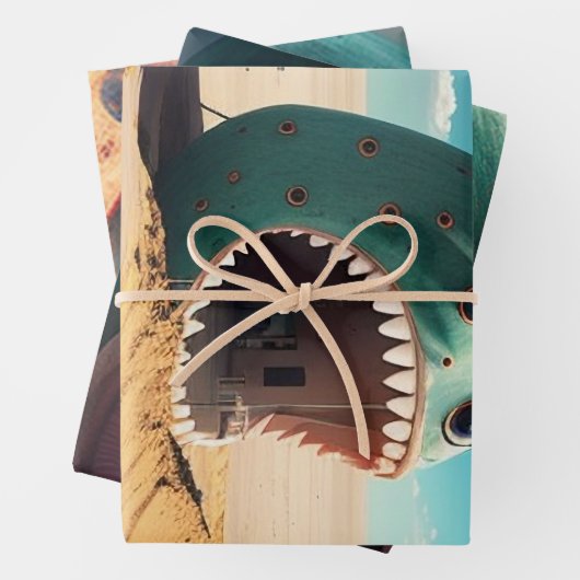 Desert monster house geschenkpapier set (Beispiel)