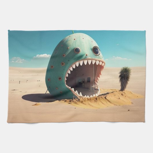 Desert monster house geschirrtuch (Horizontal)