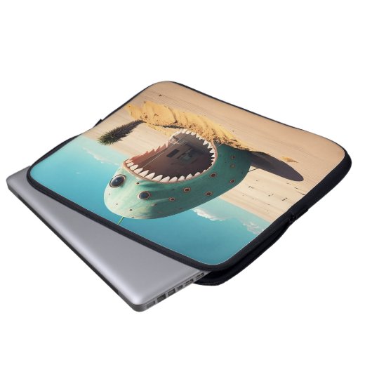 Desert monster house laptopschutzhülle (Vorne Knopf)