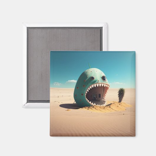 Desert monster house magnet (Vorderseite/Rückseite)