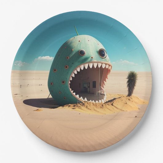 Desert monster house pappteller (Vorderseite)