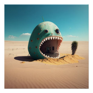 Desert monster house poster
