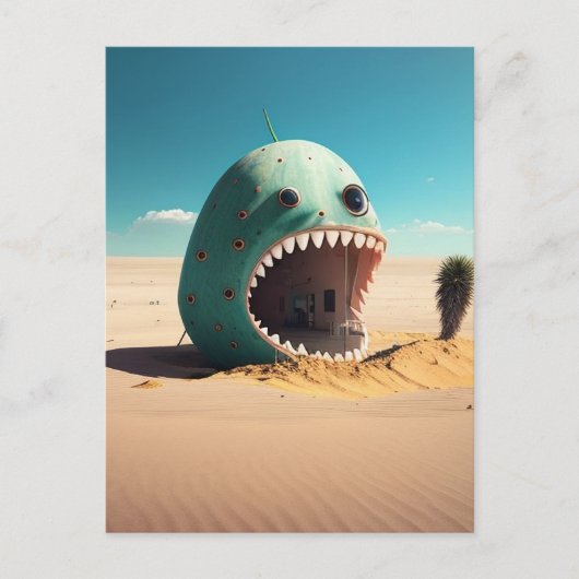 Desert monster house postkarte (Vorderseite)