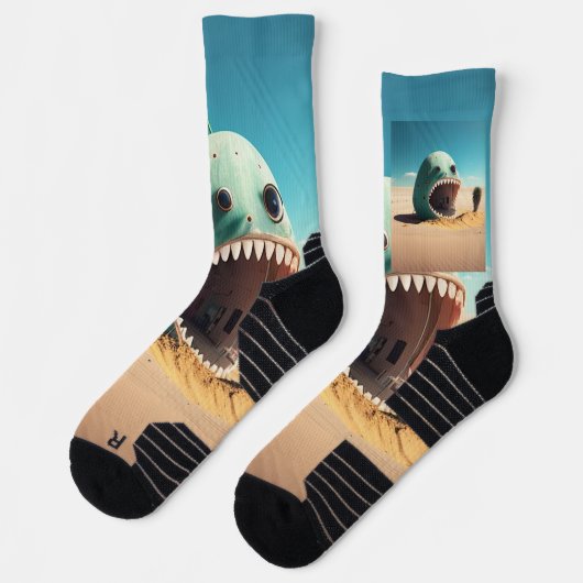 Desert monster house socken (Links)
