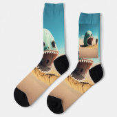 Desert monster house socken (Linkes Detail)