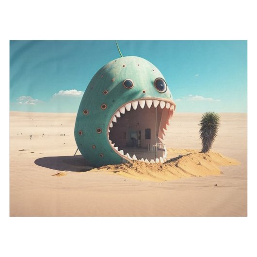 Desert monster house tischdecke (Vorderseite (Horizontal))