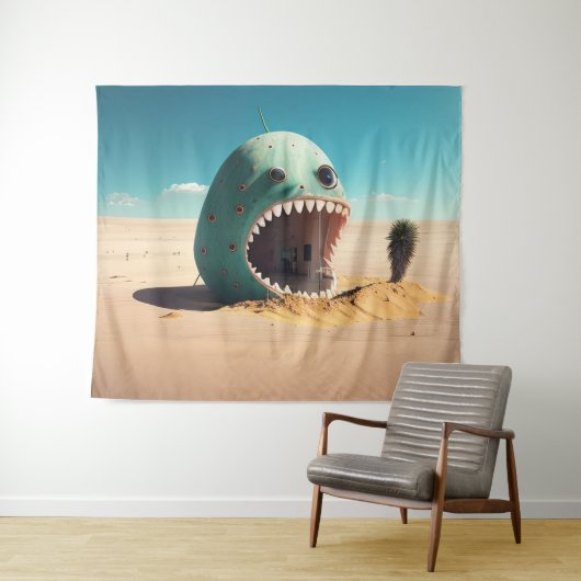 Desert monster house wandteppich (Beispiel (Horizontal))