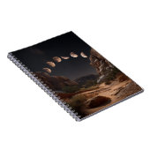 Desert Moon Phases Night Notebook Notizblock (Rechte Seite)