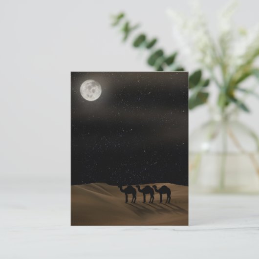 Desert Moon Postkarte (Stehend Vorderseite)