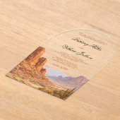 Desert Mountain Landscape Southwestern Wedding Acryleinladungen (Ablage )