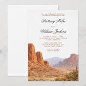 Desert Mountain Landscape Southwestern Wedding Einladung (Vorne/Hinten)