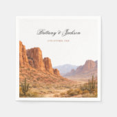 Desert Mountain Landscape Southwestern Wedding Serviette (Vorderseite)